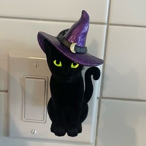 Black cat wallflower holder